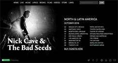 Desktop Screenshot of nickcave.com